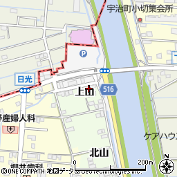 愛知県津島市中一色町上山59周辺の地図