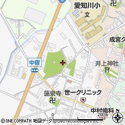 滋賀県愛知郡愛荘町中宿周辺の地図