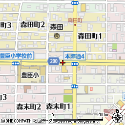 愛知県名古屋市中村区本陣通4丁目周辺の地図