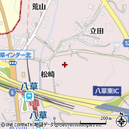 愛知県豊田市八草町（松崎）周辺の地図