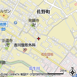 滋賀県東近江市佐野町182周辺の地図