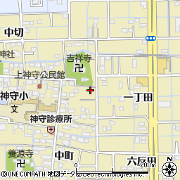 愛知県津島市神守町中町96周辺の地図
