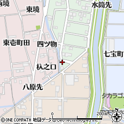 愛知県あま市篠田八原先周辺の地図