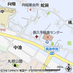 愛知県長久手市岩作権代周辺の地図