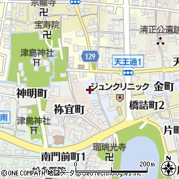 愛知県津島市浦方町10周辺の地図