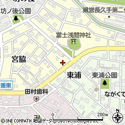 名古屋長久手線周辺の地図