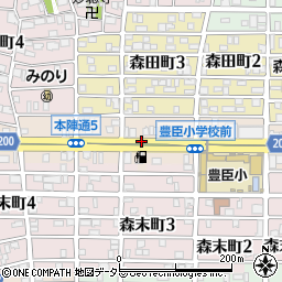 愛知県名古屋市中村区本陣通5丁目周辺の地図