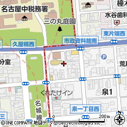 愛知県名古屋市東区泉1丁目1周辺の地図
