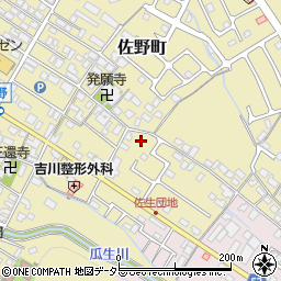 滋賀県東近江市佐野町181-2周辺の地図