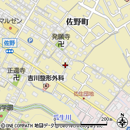 滋賀県東近江市佐野町222-1周辺の地図