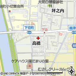 愛知県津島市下切町高橋57周辺の地図