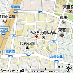 愛知県名古屋市東区代官町13-10周辺の地図