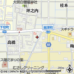 愛知県津島市下切町高橋127周辺の地図