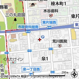 愛知県名古屋市東区泉1丁目3周辺の地図