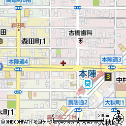 名古屋本陣郵便局 ＡＴＭ周辺の地図