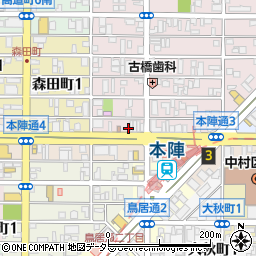 プレアール名古屋本陣周辺の地図