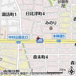 愛知県名古屋市中村区本陣通5丁目28周辺の地図