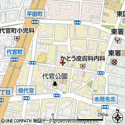 愛知県名古屋市東区代官町14-15周辺の地図