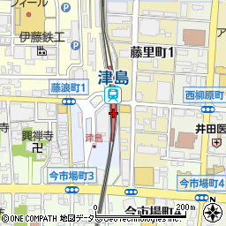 名古屋鉄道株式会社　津島駅周辺の地図