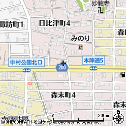 愛知県名古屋市中村区本陣通5丁目25周辺の地図