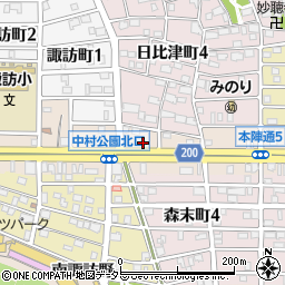 愛知県名古屋市中村区本陣通5丁目38周辺の地図