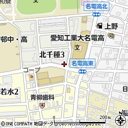 ホワイト急便中京北千種店周辺の地図