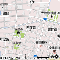 愛知県大治町（海部郡）花常（西江端）周辺の地図