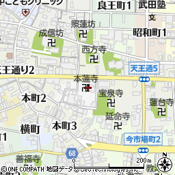 本蓮寺周辺の地図