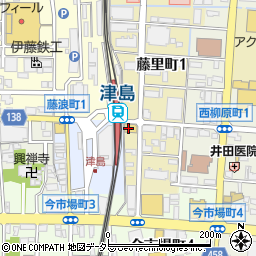 マコー美容室津島店周辺の地図