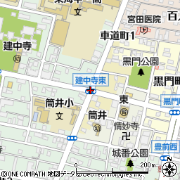 建中寺東周辺の地図