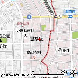 愛知県名古屋市名東区照が丘周辺の地図