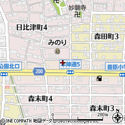 愛知県名古屋市中村区本陣通5丁目193周辺の地図