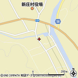 岡山県真庭郡新庄村上町周辺の地図