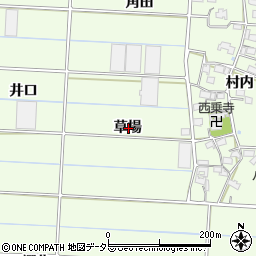 愛知県愛西市四会町草場周辺の地図