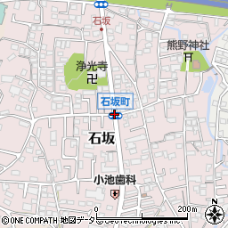 石坂町周辺の地図