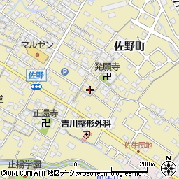 滋賀県東近江市佐野町216周辺の地図