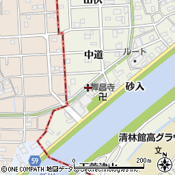 愛知県あま市下萱津蓮池61周辺の地図