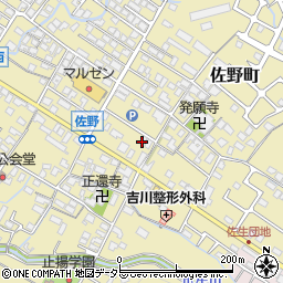 滋賀県東近江市佐野町661周辺の地図