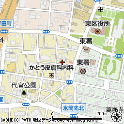 愛知県名古屋市東区代官町7-12周辺の地図