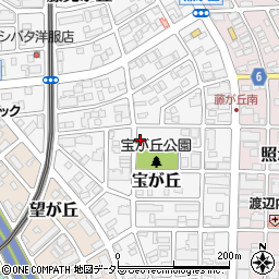 愛知県名古屋市名東区宝が丘周辺の地図