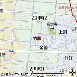 愛知県津島市古川竹腰周辺の地図