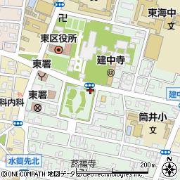 建中寺公園トイレ周辺の地図