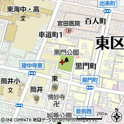 愛知県名古屋市東区車道町周辺の地図