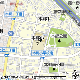 名古屋市立本郷小学校　トワイライトスクール周辺の地図