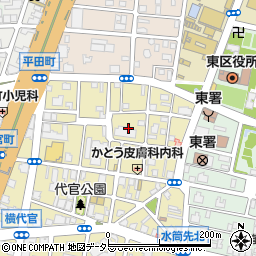 愛知県名古屋市東区代官町6周辺の地図