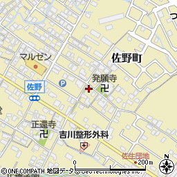 滋賀県東近江市佐野町218-2周辺の地図