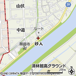 愛知県あま市下萱津蓮池40周辺の地図