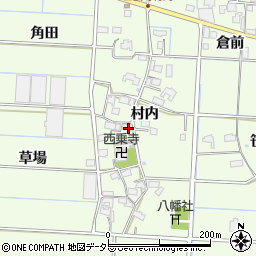 愛知県愛西市四会町村内周辺の地図