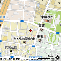 愛知県名古屋市東区代官町7-3周辺の地図