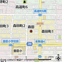 名古屋市森田保育園周辺の地図